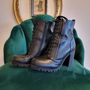 Heeled Combat Boots